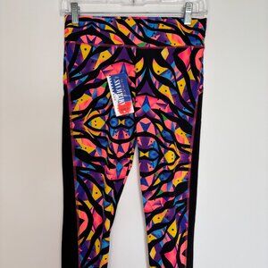 AMERICANS FASHION NEW Legging Women 26" Waist Colorful Abstract Gym Stretch Yoga